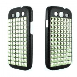 Samsung Galaxy S3 3D Mini Studs Case (Teal Silver)